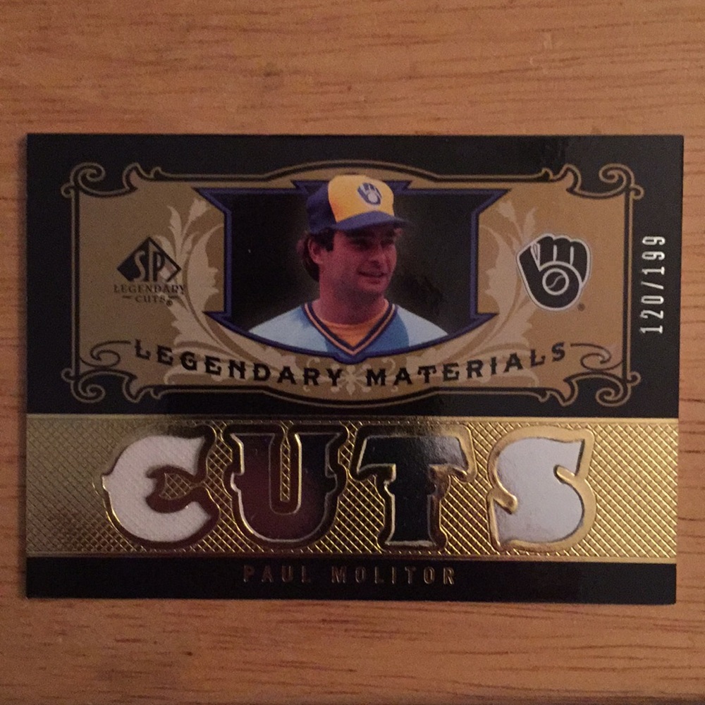 ⚾️2007 SP legendary cuts Paul molitar game  jersey